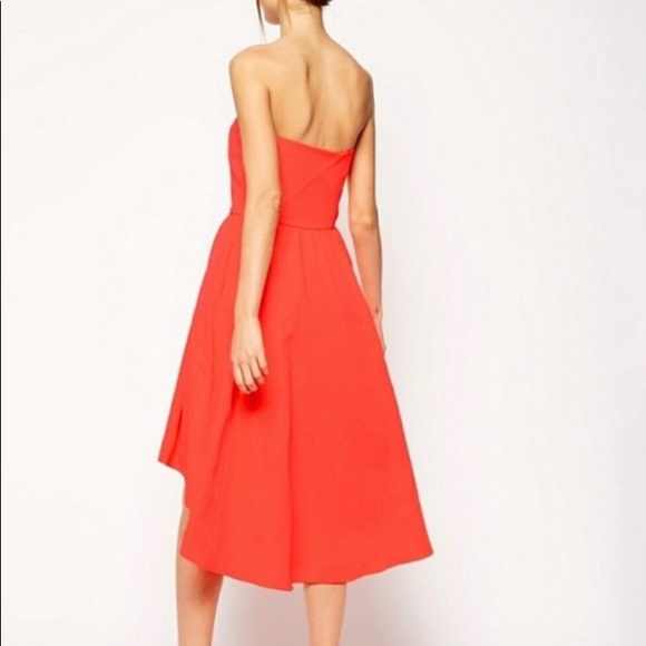 Ted Baker neon orange cocktail dress - Picture 2 of 5
